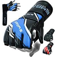 EMRAH V-1 Guantes MMA para entrenamiento de artes marciales Sparring | Guantes de agarre profesional | Lucha contra…